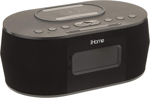 iHOME iBTW38 Wireless Charging Bluetooth Alarm Clock,Black