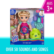 Load image into Gallery viewer, Baby Alive Potty Dance Baby: Talking Baby Doll with Blonde Hair, Potty, Rewards Chart, Undies and More, Doll That “Pees” on Her Potty, for Girls and Boys 3 Years Old And Up