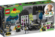 Load image into Gallery viewer, LEGO DUPLO Batman Batcave 10919 Action Figure Toy for Toddlers; with Batman, Robin, The Joker and The Batmobile; Great Gift for Super Hero Kids Who Love Imaginative Play, New 2020 (33 Pieces)