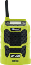 Load image into Gallery viewer, Ryobi P742 One+ 18V Lithium Ion Cordless Compact AM / FM Radio w/ Wireless Bluetooth Technology and Phone Charging (18V Battery Not Included / Radio Only)