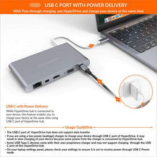 Load image into Gallery viewer, HyperDrive USB C Hub, Type C Adapter for MacBook Pro, Laptop USB-C Devices, Ultimate 11-in-1 Surface PC Docking Station w Power Delivery Charging, USBC 5Gbps Data, 4K HDMI, 3xUSB 3.1 Ports, VGA, etc