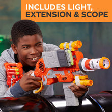 Load image into Gallery viewer, Scravenger Nerf Zombie Strike Toy Blaster with Two 12-Dart Clips, 26 Darts, Light, Barrel Extension, X 40Mm, Stock, 2-Dart Blaster - For Kids, Teens, Adults