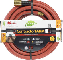 Load image into Gallery viewer, Element ELCF34050 Lead-Free, Drinking Water Safe Contractor Farm Hose 50 ft, 3/4&quot; Diameter, Red