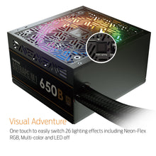 Load image into Gallery viewer, GAMDIAS ASTRAPE M1-550W RGB Power Supply 120mm