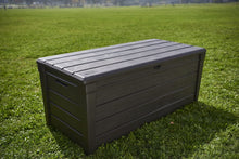 Load image into Gallery viewer, Keter Brightwood 120 Gallon Outdoor Garden Resin Patio Storage Furniture Deck Box