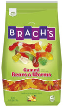 Load image into Gallery viewer, Brach&#39;s Assorted Gummy Bear and Gummy Worm Mix, 3 Pound Bulk Candy Bag