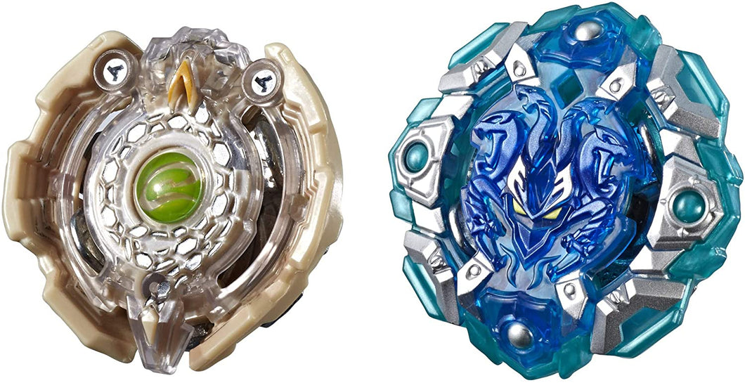 BEYBLADE Burst Turbo Slingshock Dual Pack Engaard E4 and Stone-X Quetziko Q4 -- 2 Right-Spin Battling Tops, Age 8+