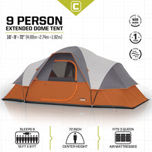Load image into Gallery viewer, Core 9 Person Extended Dome Tent