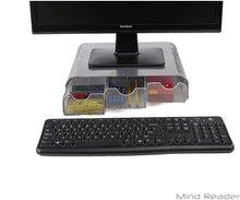 Load image into Gallery viewer, Mind Reader Perch Monitor Stand Desk Organizer