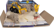Load image into Gallery viewer, Kinetic Sand, Construction Site Folding Sandbox Playset with Vehicle and 2lbs