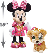 Load image into Gallery viewer, Disney Junior Minnie Mouse Party &amp; Play Pup Feature Plush