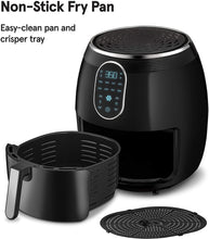 Load image into Gallery viewer, Gourmia GAF718 Digital Free Fry Air Fryer- No Oil Healthy Cooking - Touch LCD Display with 8 Presets - 1700 Watt - 7 Qt Basket Pan - Recipe Book Included