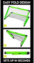 Load image into Gallery viewer, Franklin Sports Kids Mini Soccer Goal Set - Backyard/Indoor Mini Net and Ball Set with Pump - Portable Folding Youth Soccer Goal Set - 36&quot; x 24&quot;