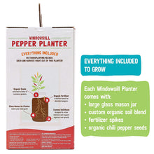 Load image into Gallery viewer, Back to the Roots Non-GMO Chilli Planter 25206 Organic Chilli Peppers Year-Round Indoor Herb Garden Grow Kit Includes Vegetable Seeds Variety Pack for Planting