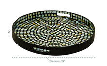 Load image into Gallery viewer, Deco 79 48931 Chromatic Wood Lacquer Shell Tray- Trays