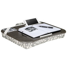 Load image into Gallery viewer, LapGear Designer Lap Desk - Gray Damask (Fits up to 17.3" Laptop) - Style #45524