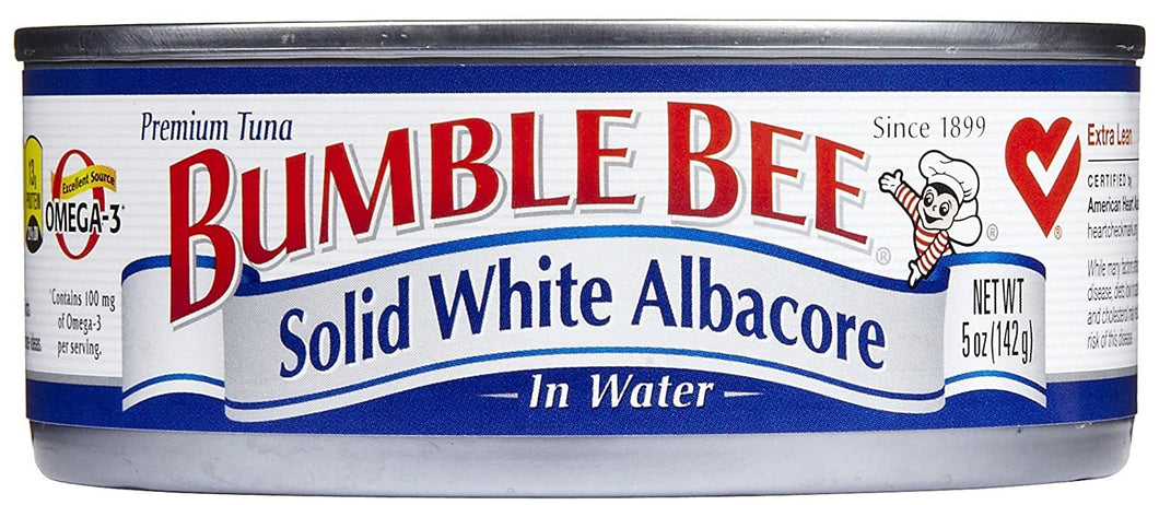Bumble Bee Solid White Tuna in Water, 4-pack, 20 oz