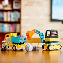 Load image into Gallery viewer, LEGO DUPLO Construction Truck &amp; Tracked Excavator 10931 Building Site Toy for Kids Aged 2 and Up; Digger Toy and Tipper Truck Building Set for Toddlers, New 2020 (20 Pieces)