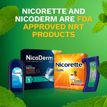 Load image into Gallery viewer, Nicorette Nicotene Gum Spearmint Flavor Coated 4 mg Stop Smoking Aid, 307667780000 Spearmint Burst, 100 Count