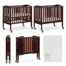 Load image into Gallery viewer, Dream On Me 2-in-1 Folding Birch Portable Crib