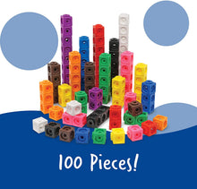 Load image into Gallery viewer, Learning Resources MathLink Cubes, Homeschool, Educational Counting Toy, Math Blocks, Linking Cubes, Early Math Skills, Math Cubes Manipulatives, Set of 100 Cubes, Easter Gifts for Kids, Ages 5+
