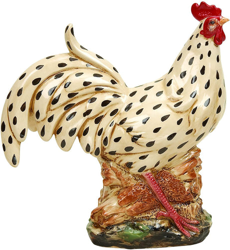 Deco 79 40744 Ceramic Decorative Rooster Statue, 13 by 14-Inch