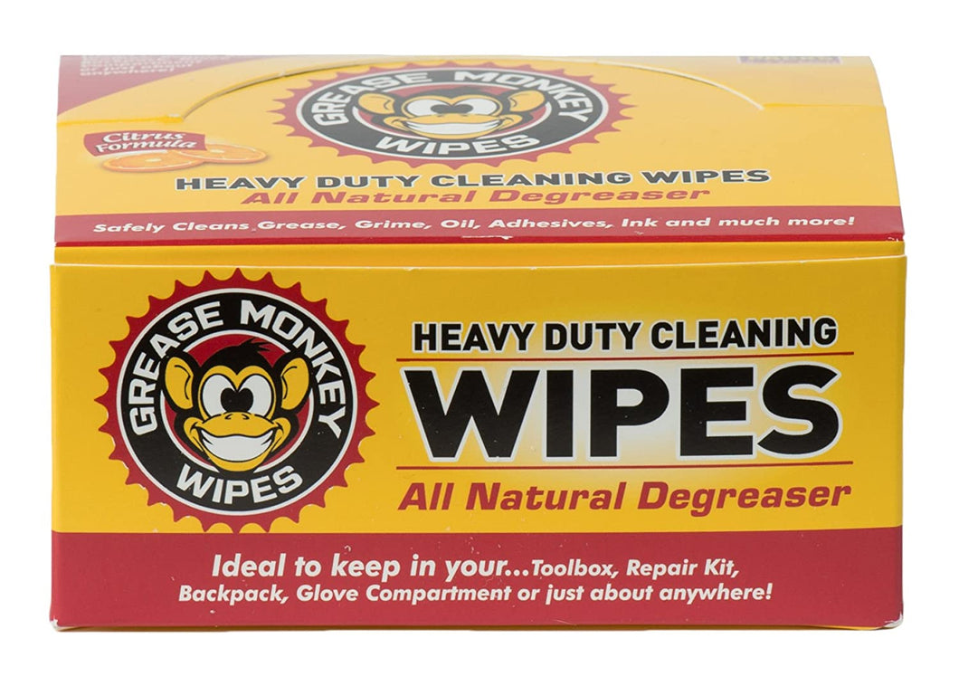 Grease Monkey Individual Heavy-Duty Cleaning Wipes, 12-Count