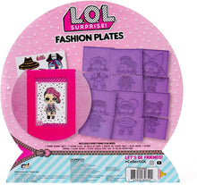 Load image into Gallery viewer, L.O.L. Surprise! Fashion Plates by Horizon Group USA,DIY Fashion Design Activity Kit, Make Over 100 Designs, 14 Fashion Plates, 20 Sheets of Paper, 1 Scratch Art Sheet, 7 Crayons Included