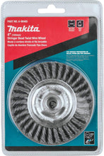 Load image into Gallery viewer, Makita A-98485 4" Stringer Bead Twist Wire Wheel, 5/8"-11