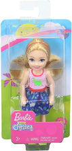 Load image into Gallery viewer, Barbie Club Chelsea Doll, 6-inch Blonde with Dinosaur-Themed Look, (GMR96)