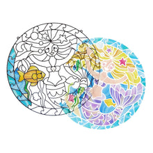 Load image into Gallery viewer, Melissa &amp; Doug Stained Glass Made Easy Activity Kit, Arts and Crafts, Develops Problem Solving Skills, Mermaids, 140+ Stickers