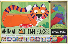 Load image into Gallery viewer, Melissa &amp; Doug Animal Pattern Blocks