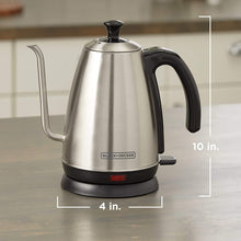 Load image into Gallery viewer, Black+Decker KE3000S-KIT Gooseneck Kettle, Pour Over Coffee Kit, Stainless Steel, 1 L