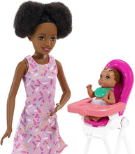 Load image into Gallery viewer, Barbie Skipper Babysitters Inc. Dolls &amp; Playset with Babysitting Skipper Doll, Color-Change Baby Doll, High Chair &amp; Party-Themed Accessories for Kids 3 to 7 Years Old