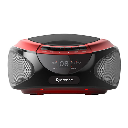 Ematic EBB9224BK CD Bluetooth Boombox (Black)