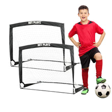 Load image into Gallery viewer, NET PLAYZ 4ftx3ft Easy Fold-Up Portable Training Soccer Goal, Set of 2
