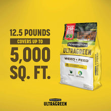 Load image into Gallery viewer, Pennington 100536600 UltraGreen Weed &amp; Feed Lawn Fertilizer, 12.5 LBS, Covers 5000 Sq Ft