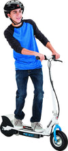 Load image into Gallery viewer, Razor E300 Electric Scooter - 9" Air-filled Tires, Up to 15 mph and 10 Miles Range, White/Blue