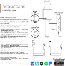 Load image into Gallery viewer, Tzumi Electronics 4955-B PopSolo Bluetooth Karaoke Microphone &amp; Speaker