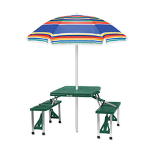 Load image into Gallery viewer, Picnic Time Portable Folding Picnic Table with Seating for 4