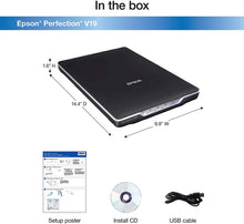 Load image into Gallery viewer, Epson Perfection V19 Color Photo &amp; Document Scanner with scan-to-cloud &amp; 4800 dpi optical resolution