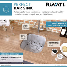 Load image into Gallery viewer, Ruvati Parma Undermount 16 Gauge Kitchen Sink Single Bowl
