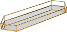 Load image into Gallery viewer, Kate and Laurel Felicia 26x8 Narrow Metal Mirrored Tray