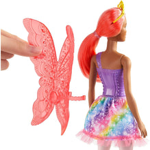 Load image into Gallery viewer, Barbie Dreamtopia Fairy Doll, 12-inch, with Pink Hair, Light Pink Legs &amp; Wings, Gift for 3 to 7 Year Olds, Multi