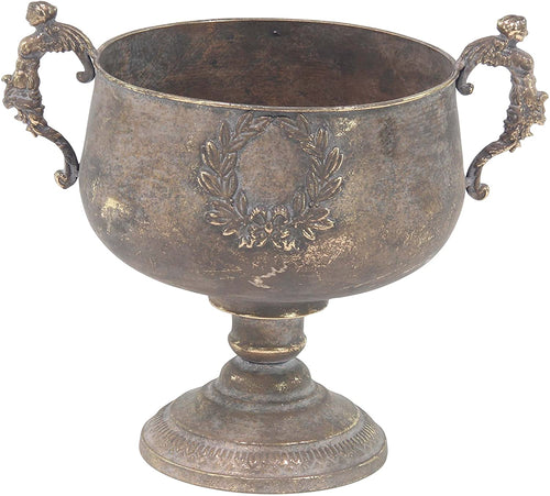 Deco 79 29553 Planter, Tarnished Brass