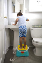 Load image into Gallery viewer, Sesame Street Elmo Hooray! 3-in-1 Potty, Toilet Trainer, Potty Chair and Step Stool for Boys &amp; Girls, Removable Waste Cup, Pretend Flush Handle with Sounds, Blue
