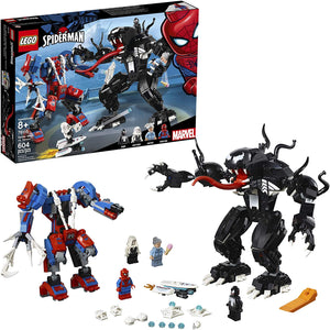 LEGO Super Heroes Marvel Spider Mech Vs. Venom 76115 Action Toy Building Kit with Web Shooter and Gripping Toy Claw Includes Spider-Man Minifigures Venom and Ghost Spider (604 Pieces)