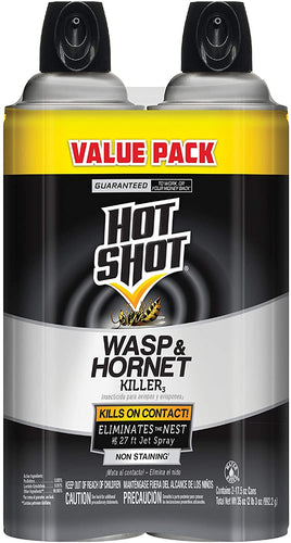 Hot Shot Wasp & Hornet Killer (Aerosol) 17.5-ounce, 2-PK