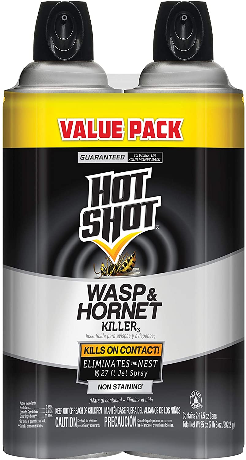 Hot Shot Wasp & Hornet Killer (Aerosol) 17.5-ounce, 2-PK