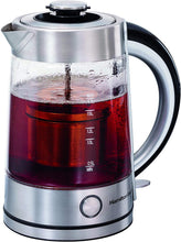 Load image into Gallery viewer, Hamilton Beach 1.7 Liter Electric Glass Kettle With Tea Steeper